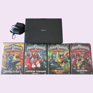 Sony DVP-FX930 Portable DVD Player (9")w / 4 Power Rangers DVDs